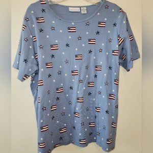 American Flag Croft & Borrow Shirt Size XL Soft cotton